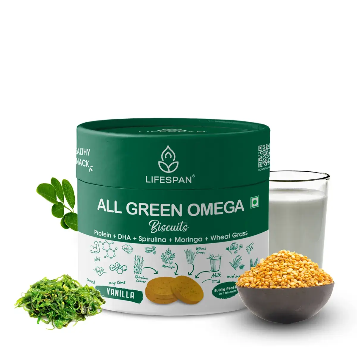 All Green Omega Biscuits (200gm)